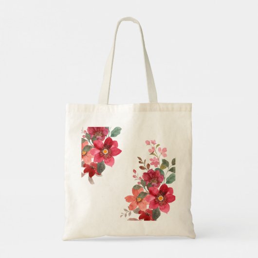 tijdloos rood tote bag (Achterkant)