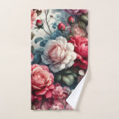 Tijdloos Roos Bloemencharme Bad Handdoek (Handdoek)