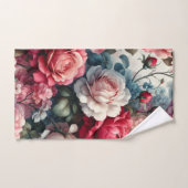 Tijdloos Roos Bloemencharme Bad Handdoek (Handdoek)