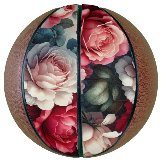 Tijdloos Roos Bloemencharme Basketbal (Verticaal)