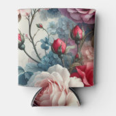 Tijdloos Roos Bloemencharme Blikjeskoeler (Voorkant)