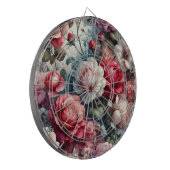 Tijdloos Roos Bloemencharme Dartbord (Voorkant Links)