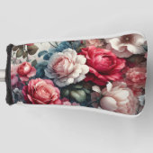 Tijdloos Roos Bloemencharme Golfheadcover (Voorkant)