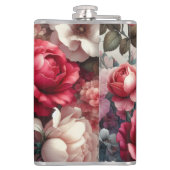 Tijdloos Roos Bloemencharme Heupfles (Achterkant)