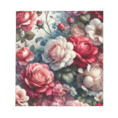 Tijdloos Roos Bloemencharme Notitieblok (Voorkant)