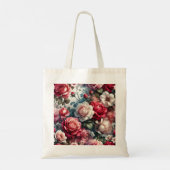 Tijdloos Roos Bloemencharme Tote Bag (Achterkant)