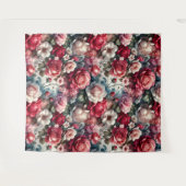 Tijdloos Roos Bloemencharme Wandkleed (Voorkant (horizontaal))