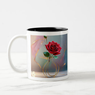 Tijdloos Roos Delight Tweekleurige Koffiemok