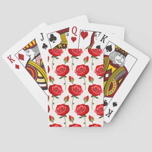 tijdloos Roos Pokerkaarten (Achterkant)