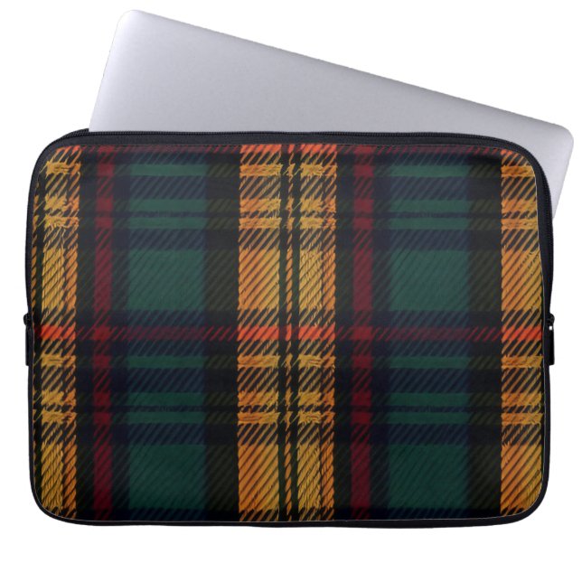 Tijdloos Schotse Ruitpatroon  Laptop Sleeve (Voorkant)