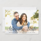 Tijdloos script | De foto bewaart de Datum Save The Date (Voorkant)