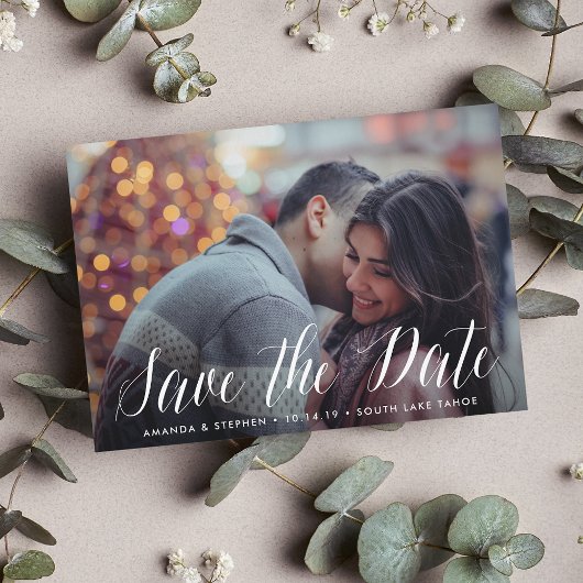 Tijdloos script | De foto bewaart de Datum Save The Date