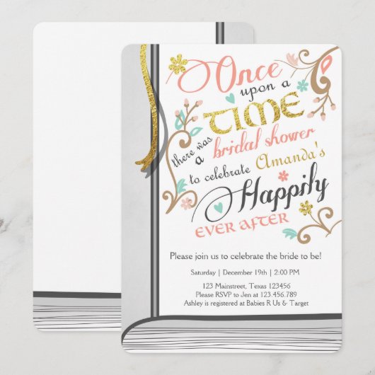 Tijdloos sprookjesachtig bruiloftsfeest Roze Kaart (Voorkant / Achterkant)