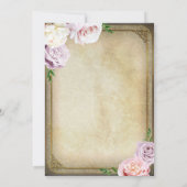 Tijdloos sprookjesboek Elegante bloemrijke groene  Kaart (Achterkant)