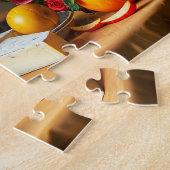 Tijdloos Stilleven met Kat en Fruit Legpuzzel (Zijkant)