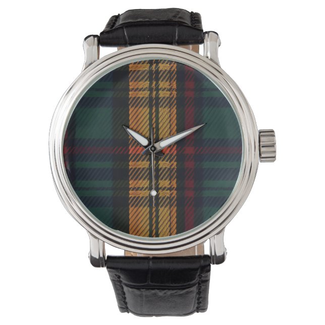 tijdloos tartan-patroon horloge (Voorkant)