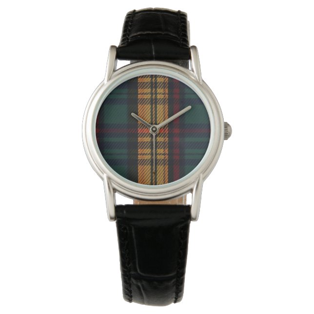 tijdloos tartan-patroon horloge (Voorkant)
