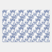 Tijdloos Toile Blue 3 Inpakpapier Vel (Voorkant)