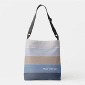 Tijdloos trendy kleurrijke strepen art patroon crossbody tas (Achterkant)