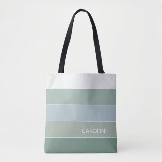 Tijdloos trendy kleurrijke strepen art patroon tote bag (Voorkant)