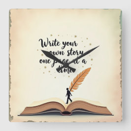 Tijdloos verhaal – Elk moment is een nieuwe pagina Vierkante Klok