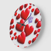 Tijdloos verlangen: rood symbool wandklok (Hoek)