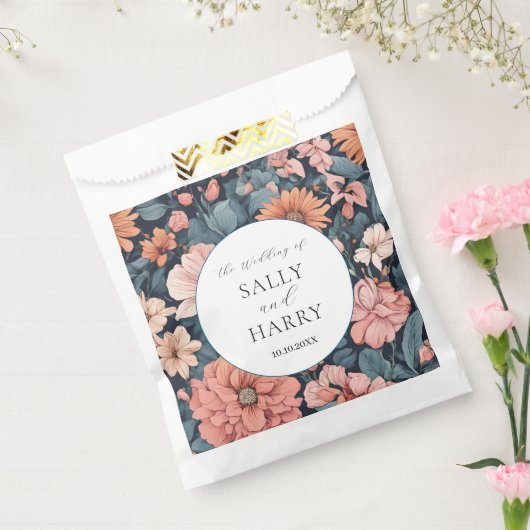 Tijdloos:  vervaagd Roos Wedding Print Bedankzakje (Gezegeld)