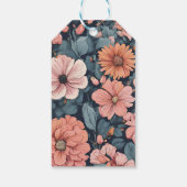 Tijdloos:  vervaagd Roos Wedding Print Cadeaulabel (Achterkant)