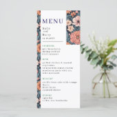 Tijdloos:  vervaagd Roos Wedding Print Menu (Staand voorkant)