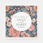 Tijdloos:  vervaagd Roos Wedding Print Servet (Voorkant)