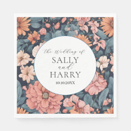 Tijdloos:  vervaagd Roos Wedding Print Servet