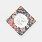 Tijdloos:  vervaagd Roos Wedding Print Servet (Hoek)