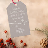 Tijdloos - Warme Grijze Kerst Foto Gift Labels Cadeaulabel