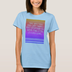 "Tijdloos Wijsheid T-shirt in Serene Blauw"