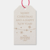 Tijdloos - Wit Zand Kerst Foto Gift Labels Cadeaulabel (Voorkant)
