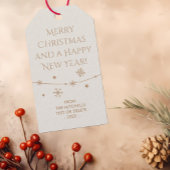 Tijdloos - Wit Zand Kerst Foto Gift Labels Cadeaulabel