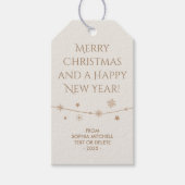 Tijdloos - Wit Zand - Snowflake Gift Labels Cadeaulabel (Voorkant)