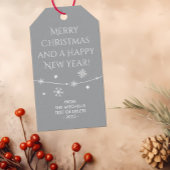 Tijdloos - Zilvergrijs Kerst Foto Gift Labels Cadeaulabel