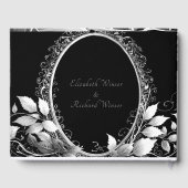 Tijdloos zwart-stropdas huwelijksfeest gastenboek (Achterkant)