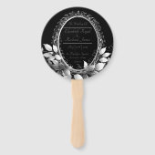 Tijdloos zwart-stropdas huwelijksfeest handwaaier (Voorkant)