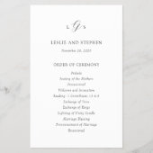 Tijdloos zwart-wit budget huwelijksprogramma (Voorkant)