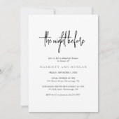 Tijdloos zwart-wit elegant repetitiediner kaart (Voorkant)