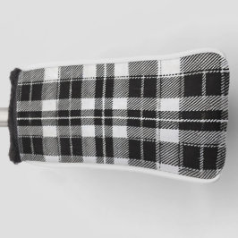 Tijdloos zwart-wit geplakt patroon golfheadcover