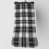 Tijdloos zwart-wit geplakt patroon golfheadcover (Draai 90)