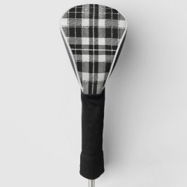 Tijdloos zwart-wit geplakt patroon golfheadcover