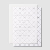 Tijdloos zwart-wit monogram Elegante bruiloft Vellum Uitnodigingen (Offset (Uitnodiging))