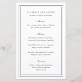 Tijdloos zwart-wit trouwmenu (Voorkant)