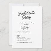 Tijdloos zwart-wit vrijgezellenscript kaart (Voorkant)