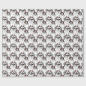 Tijdloze Afrikaans-Amerikaanse Kerstman Cadeaupapier (Vlak)