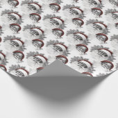 Tijdloze Afrikaans-Amerikaanse Kerstman Cadeaupapier (Hoek)